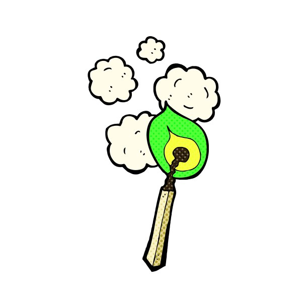 漫画卡通燃烧火柴图片下载