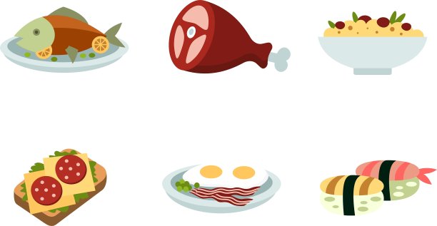 传统美食图标合集图片下载