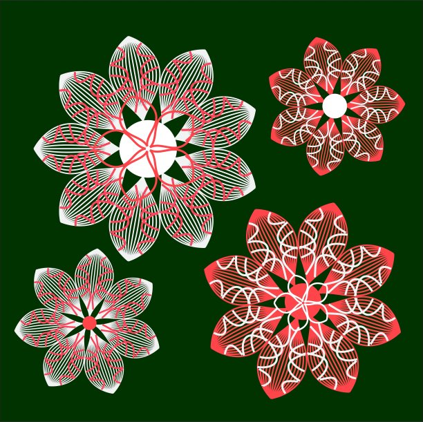 几何形状的花图片下载