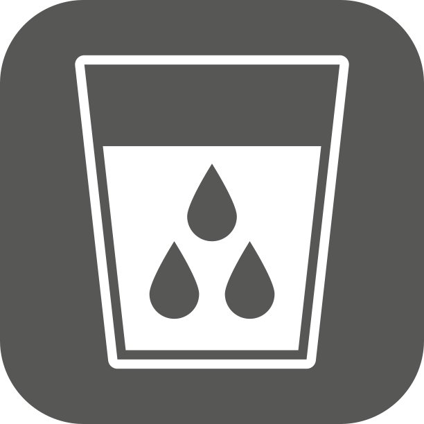 玻璃杯中的液体图标：水和饮用水图片下载