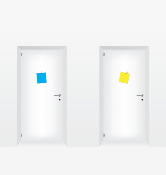 白色的门图片下载