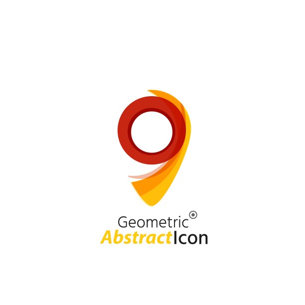 抽象几何企业会徽-企业地图图片下载