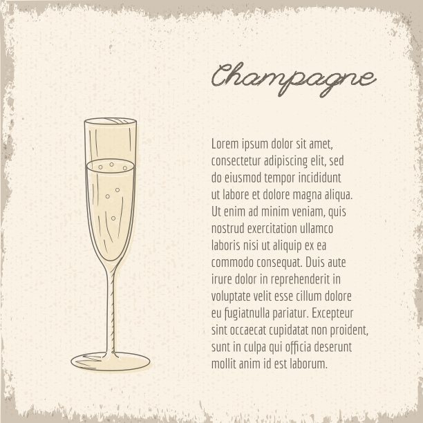 模板与手绘酒杯图片下载