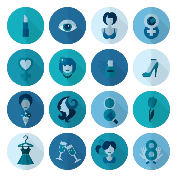 妇女节图标集图片下载