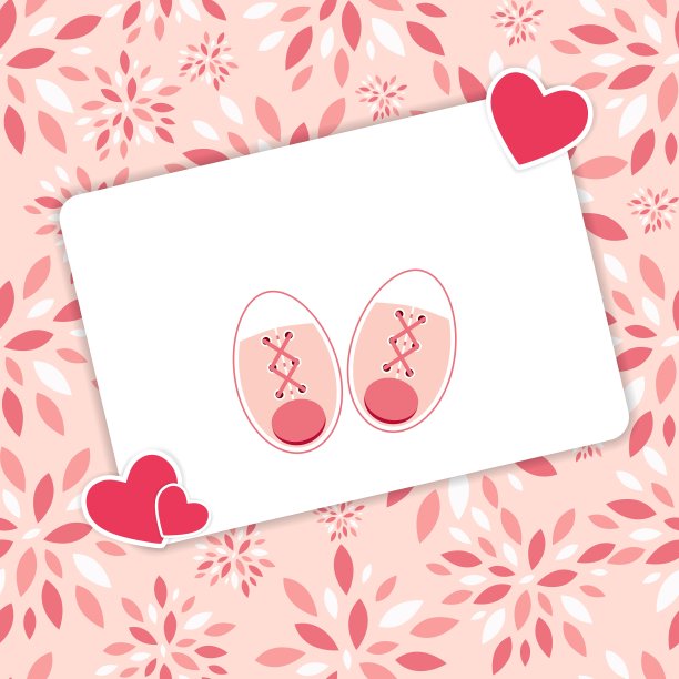 新生女孩的粉色婴儿鞋图片下载