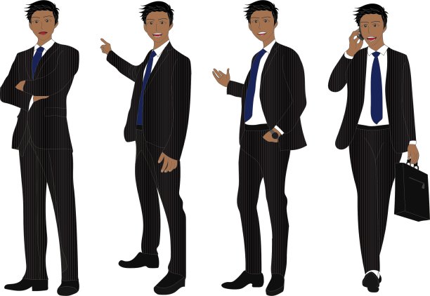 商人全身颜色黑色图片下载