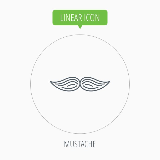 胡子图标潮人象征绅士标志图片下载