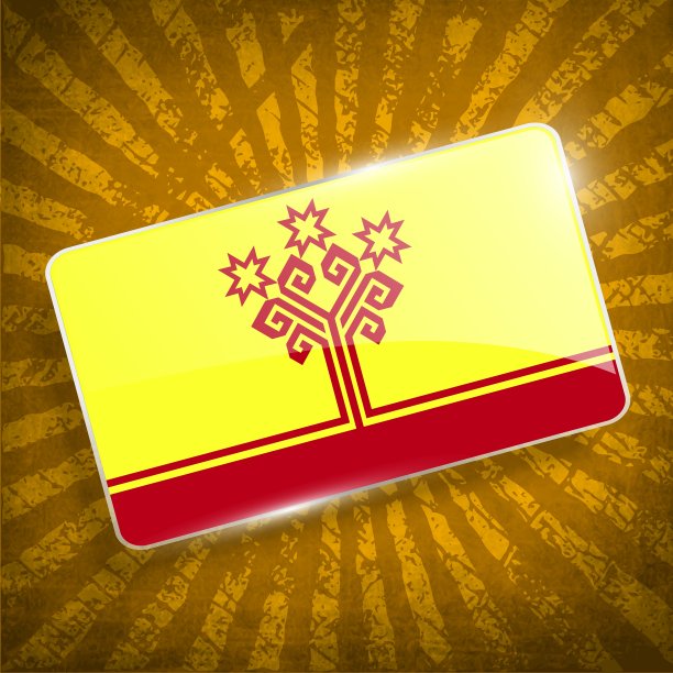 古老纹理的Chuvashia旗图片下载