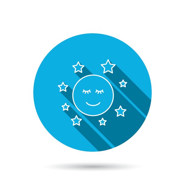 月亮和星星代表夜晚或睡眠的标志图片下载