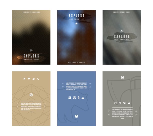 海报模板套装图片下载