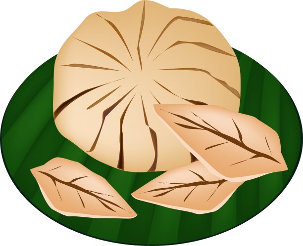 香甜成熟的桑托尔水果在绿色的芭蕉叶上图片下载