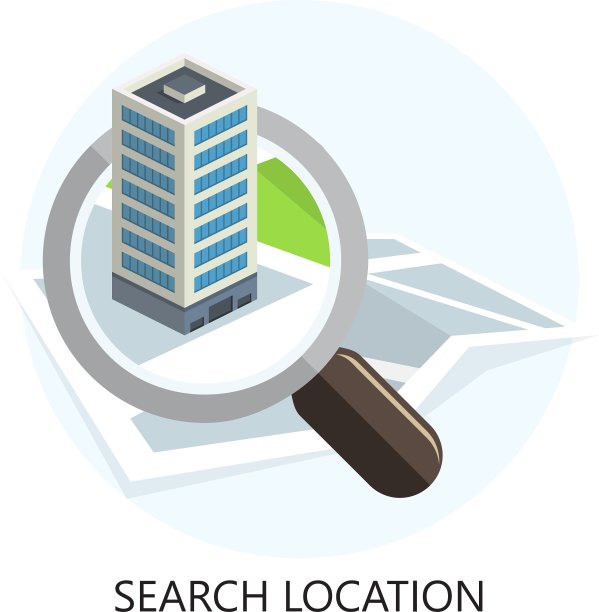位置图标搜索概念平面设计图片下载
