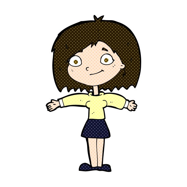 漫画卡通快乐女孩图片下载