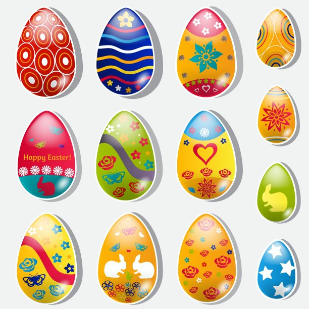 一套纸复活节彩蛋图片下载
