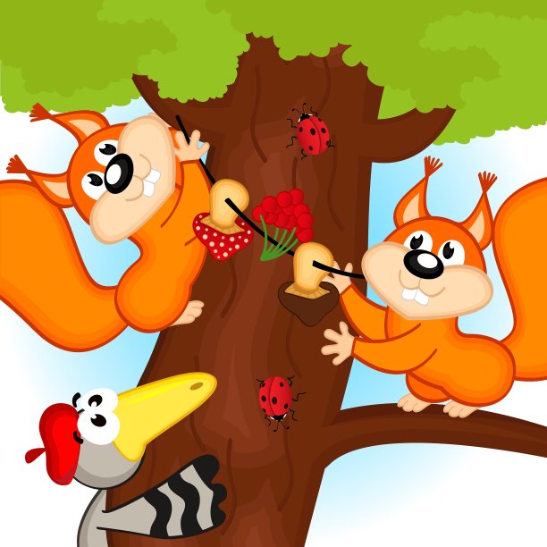 松鼠在树图片下载