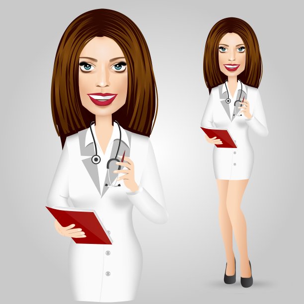 医生与日记本和圆珠笔图片下载