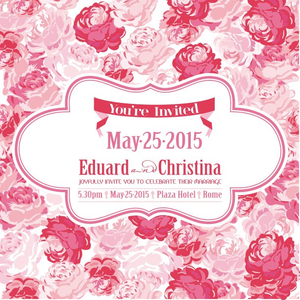 婚礼邀请卡图片下载