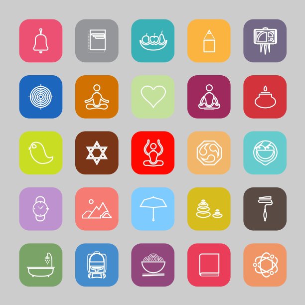 禅宗社会的线条是平的图标图片下载