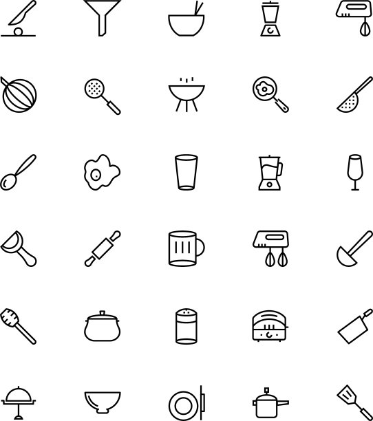 商业和金融图标集图片下载