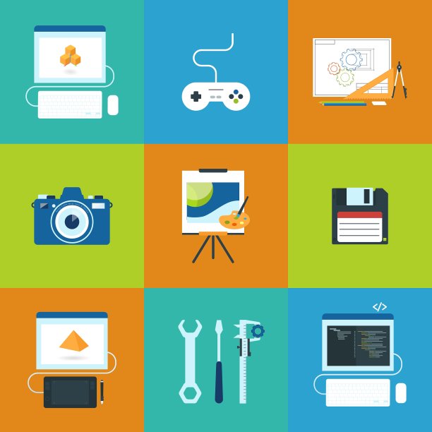 创作过程图标集图片下载