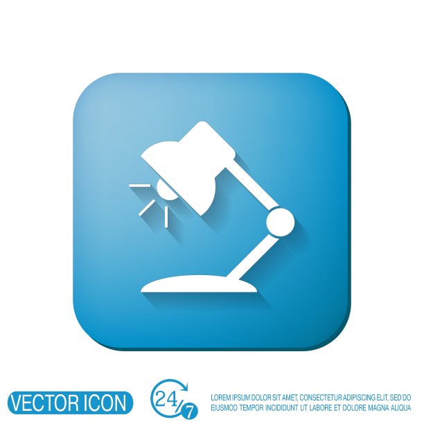 台灯象征办公室或学校图片下载