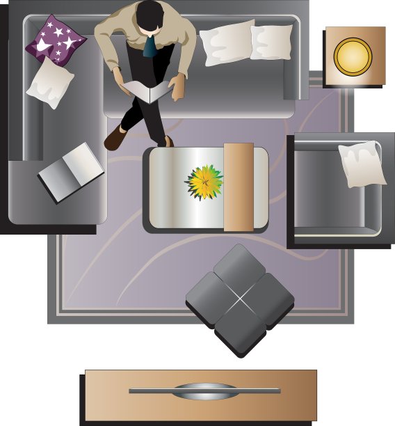 家具俯视图集17图片下载