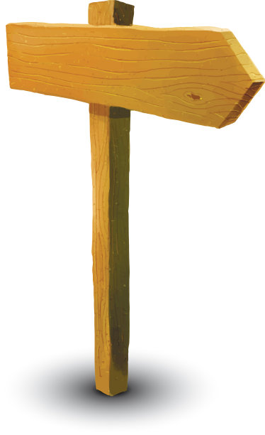 现实的木制指针方向与阴影图片下载