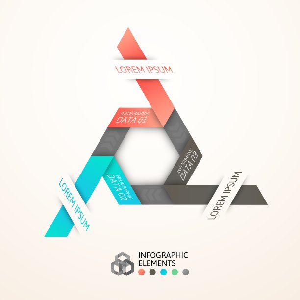 现代商业步骤折纸风格的选项横幅图片下载