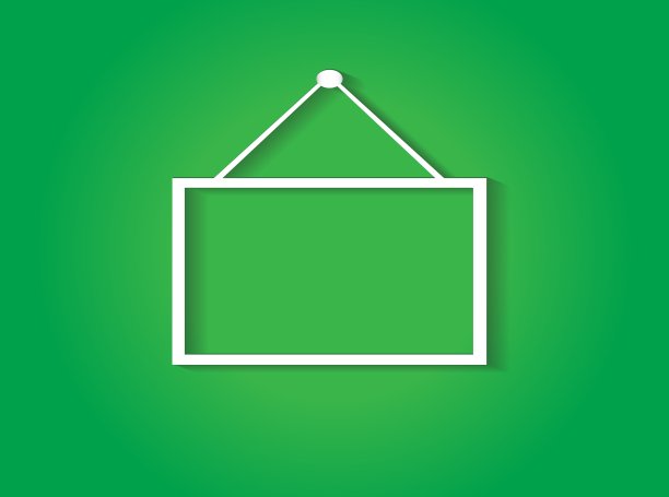 悬挂新绿标志图片下载