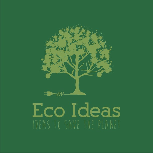 绿色背景上的生态设计图片下载