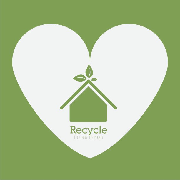 绿色背景上的生态设计图片下载