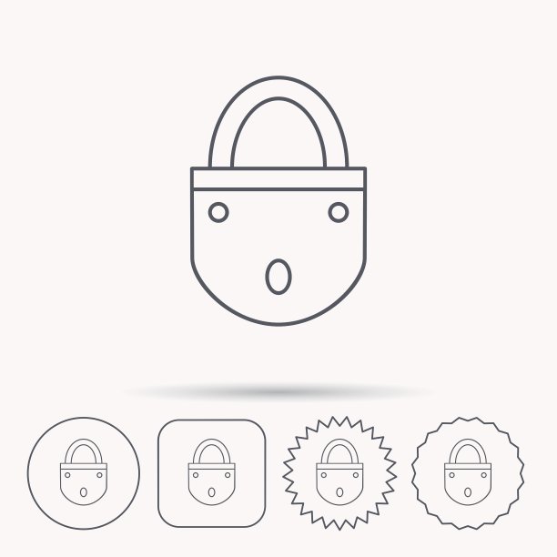 锁图标挂锁或保护标志图片下载