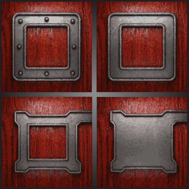 金属对木材背景设置图片下载