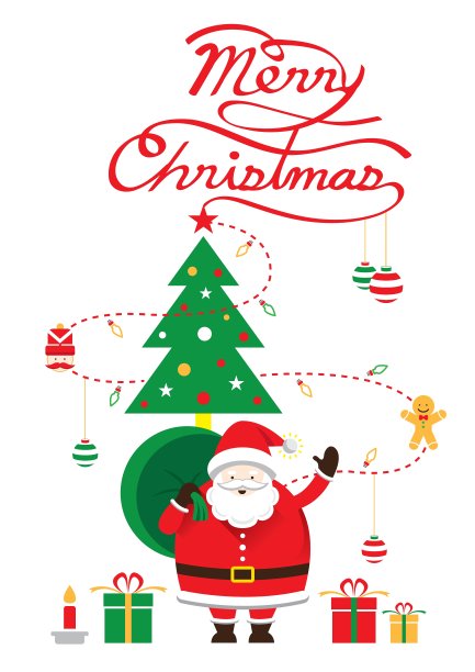 圣诞短信和圣诞树图片下载