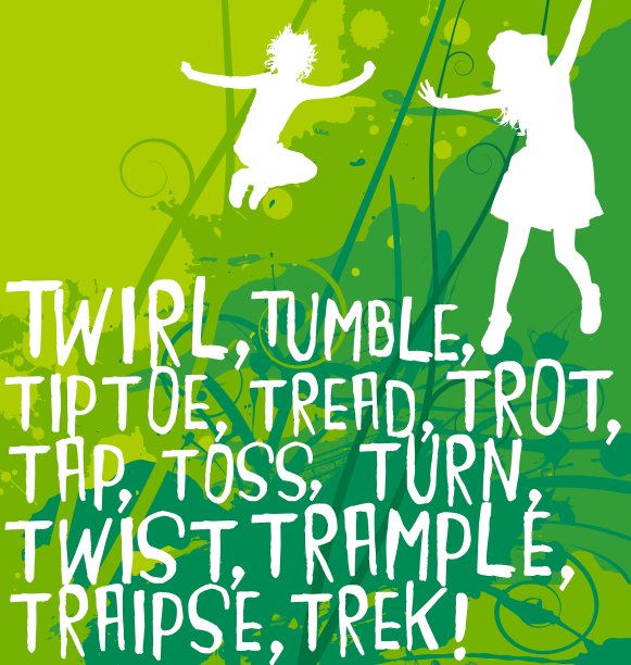 积极的孩子用行动语言设计图片下载