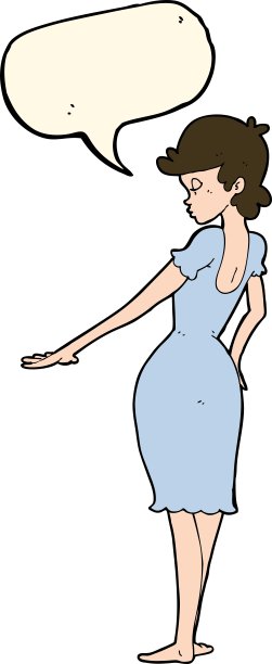 卡通美女看着指甲说话图片下载