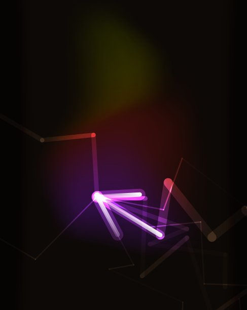 黑暗空间中发光的箭图片下载