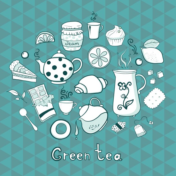 茶和糖果图标集图片下载