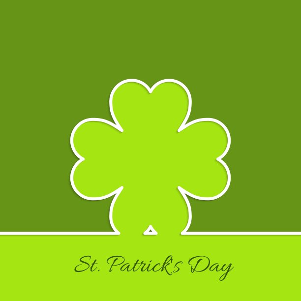 抽象背景与四叶三叶草图片下载