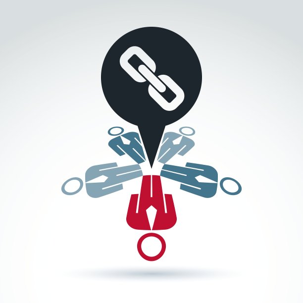 团队合作和业务团队与链链接图标图片下载