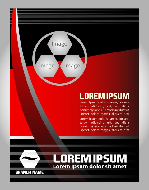 黑色和红色的传单图片下载