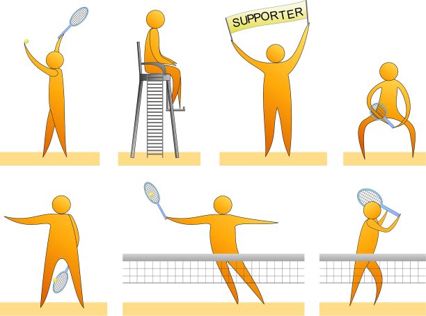 人类网球轮廓图片下载