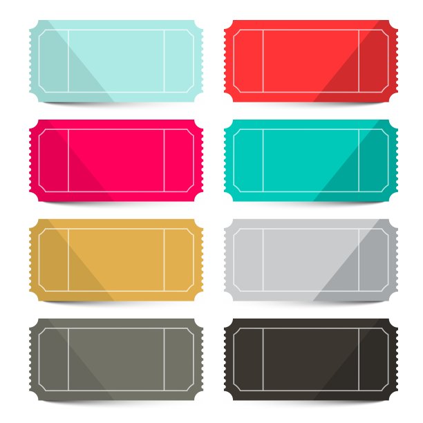 复古空票孤立在白色图片下载