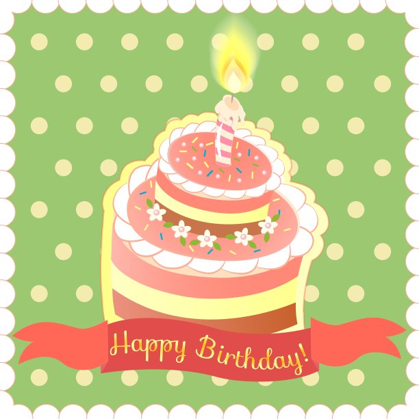 绿色背景上的蛋糕图片下载