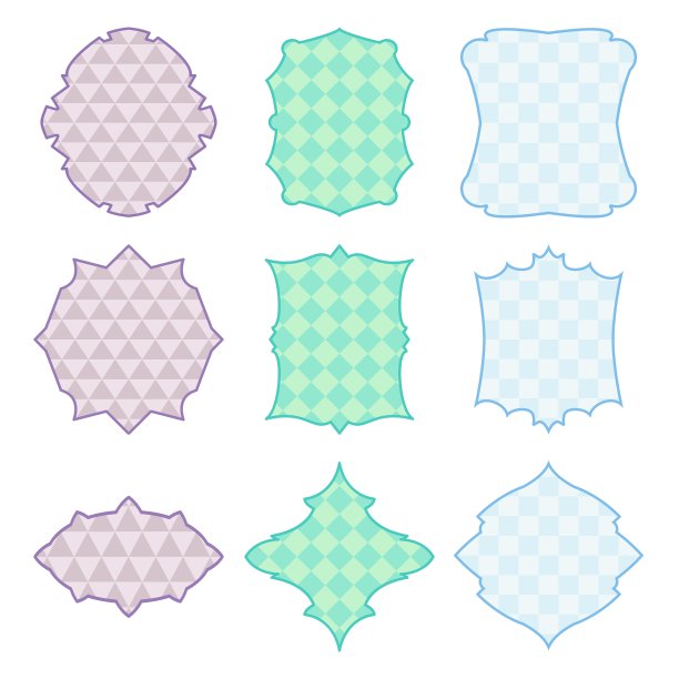 9帧与几何图案图片下载