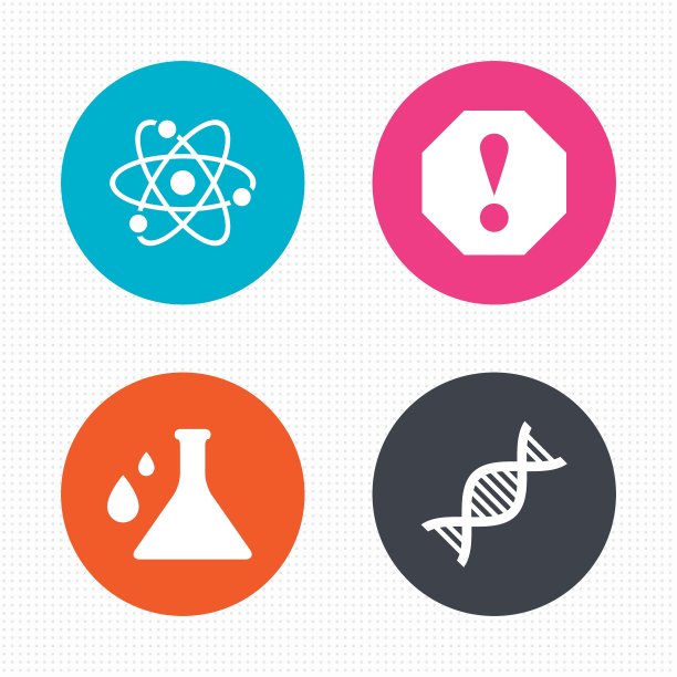 注意和DNA图标化学烧瓶图片下载