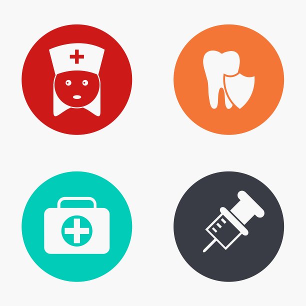 现代医药彩色图标集图片下载