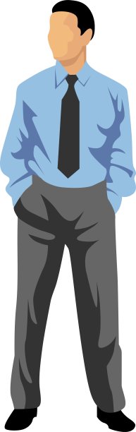 穿蓝色衬衫的商人图片下载