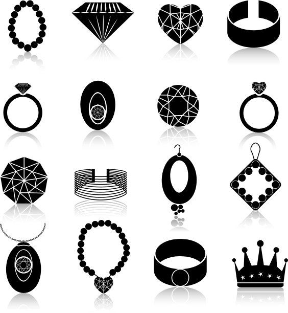珠宝图标设置黑色图片下载