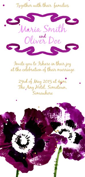 背景与紫色水彩罂粟图片下载